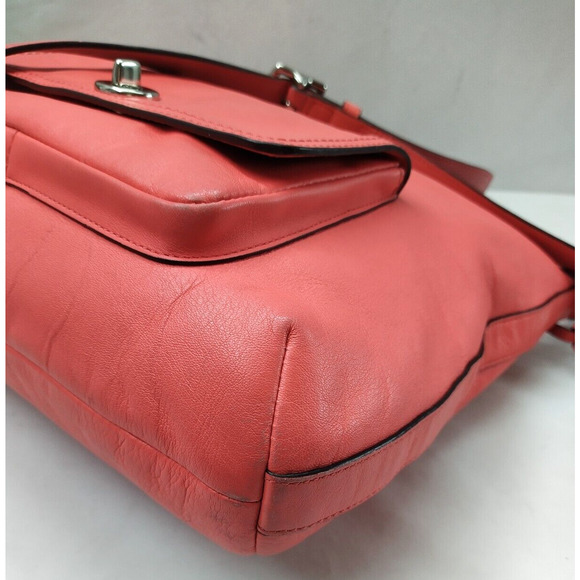 Coach Courtenay Coral Pink Leather Turnlock Pocket Tassel Hobo Shoulder Bag - Picture 15 of 16